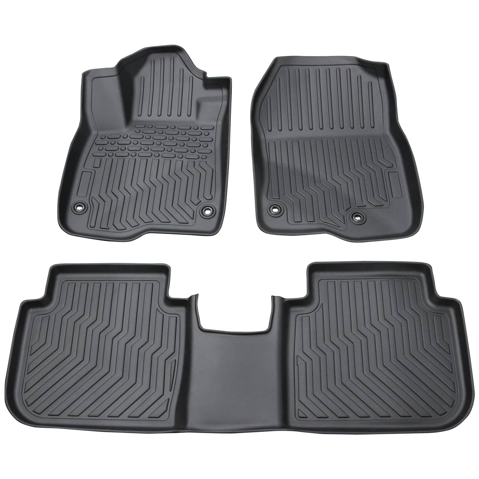 Car Floor Mats For 2023 CRV Hybrid Black All-Weather TPE Rubber Car Mats