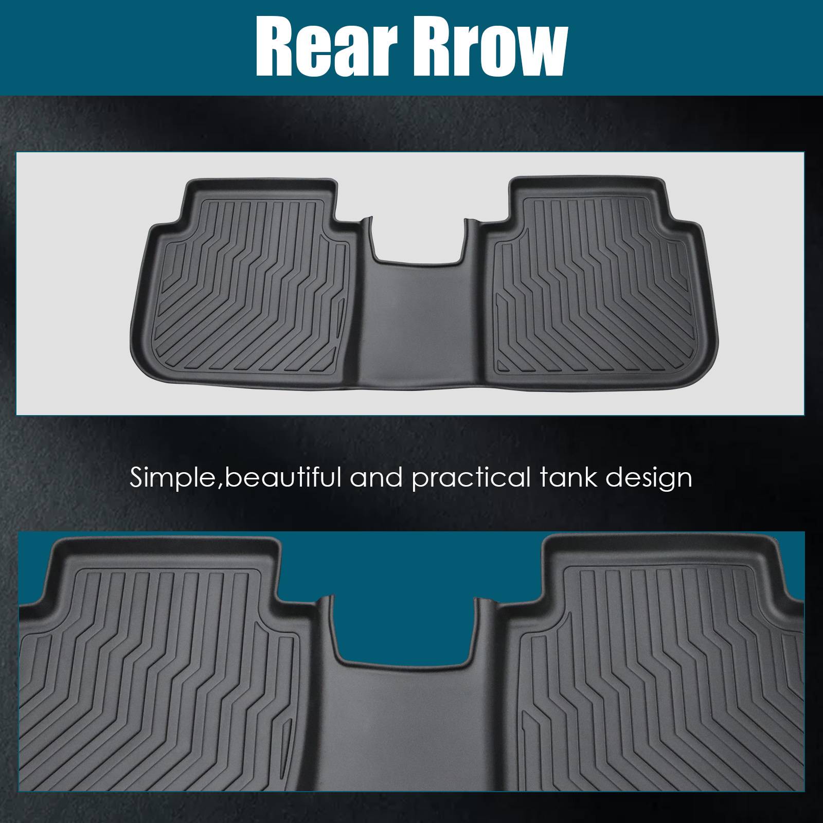 Car Floor Mats For 2023 CRV Hybrid Black All-Weather TPE Rubber Car Mats